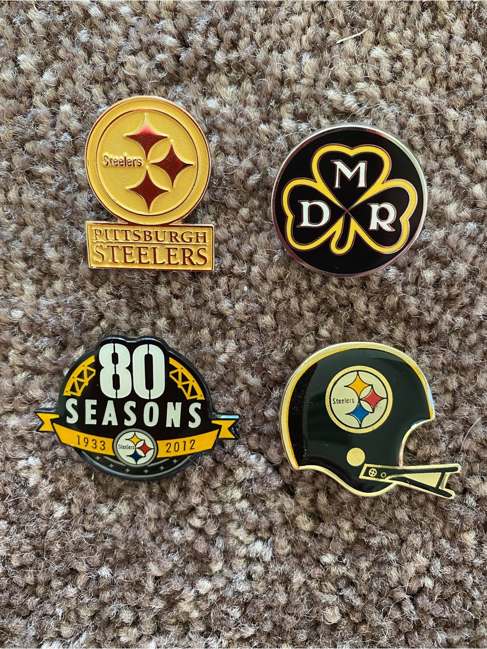 Steelers set of 4 Lapel Pin Set